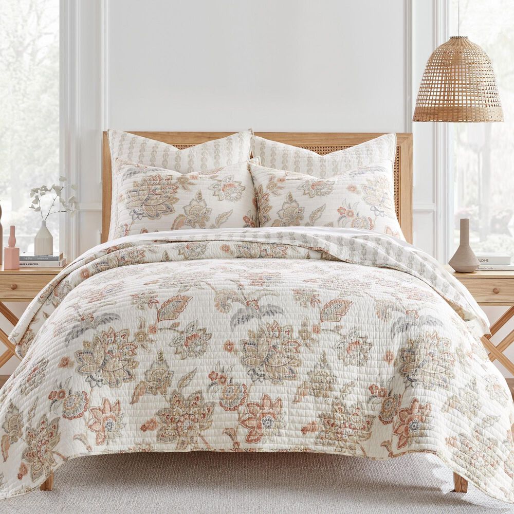 Levtex Selesta 3-Piece Full/Queen Quilt Set in Blush, Taupe and Grey, , large
