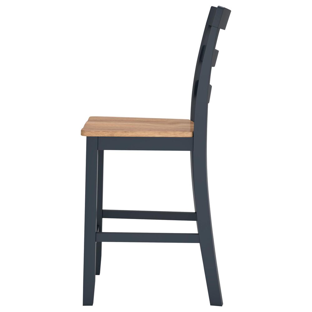 Ashley Gesthaven 3-Piece Counter Height Dining Set in Natural and Blue, , large