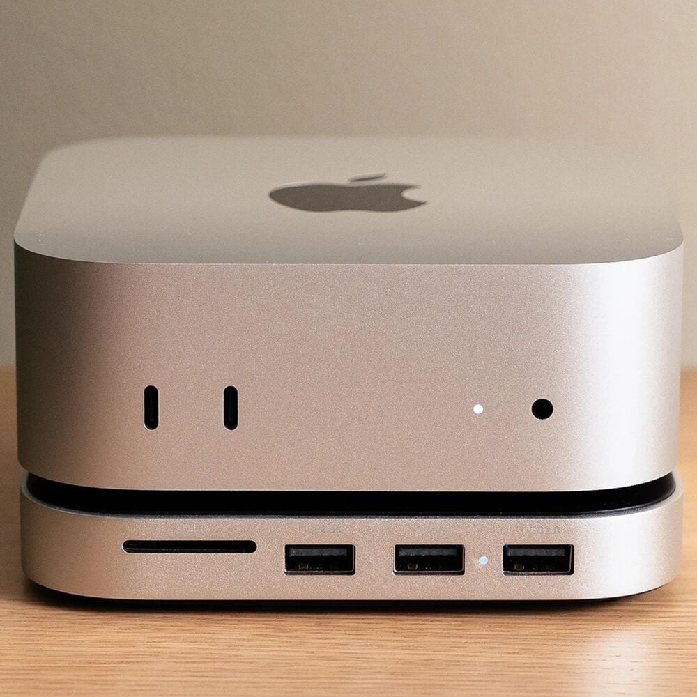 Satechi Mac Mini M4 Stand and Hub with SSD Enclosure in Silver, , large