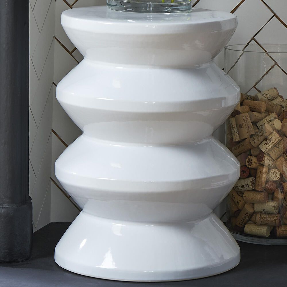 Ashley Lakiness Stool in White, , large