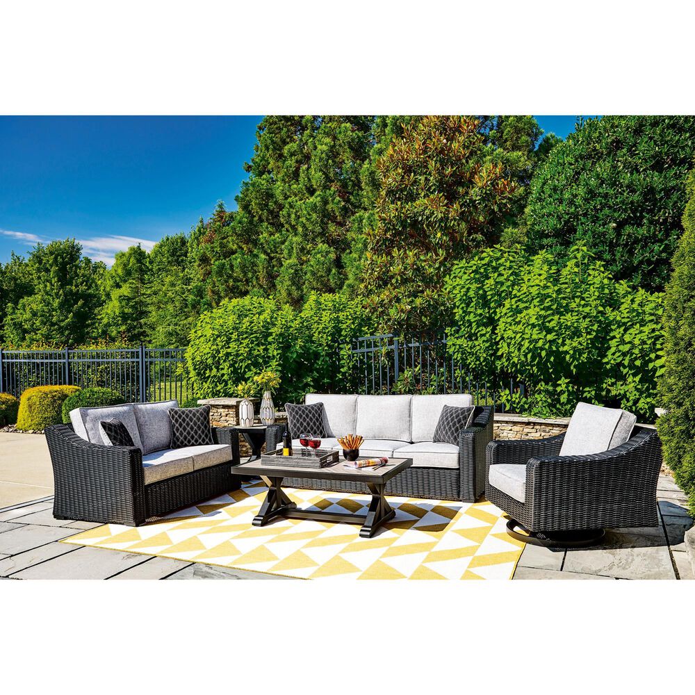 Ashley Beachcroft Rectangular Cocktail Table in Black and Light Gray, , large