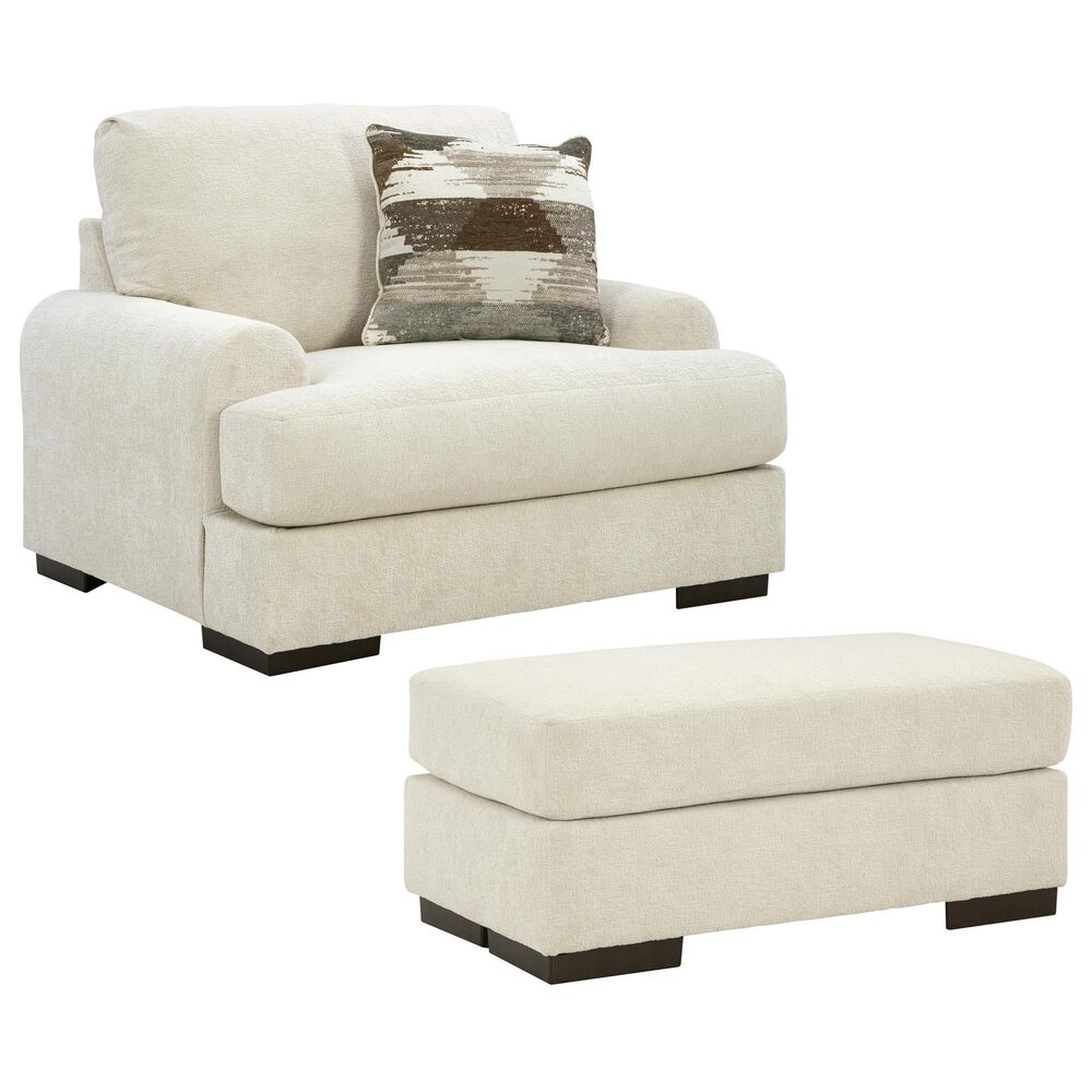Ashley Jayne Park Chair and a Half with Ottoman in Sand, , large