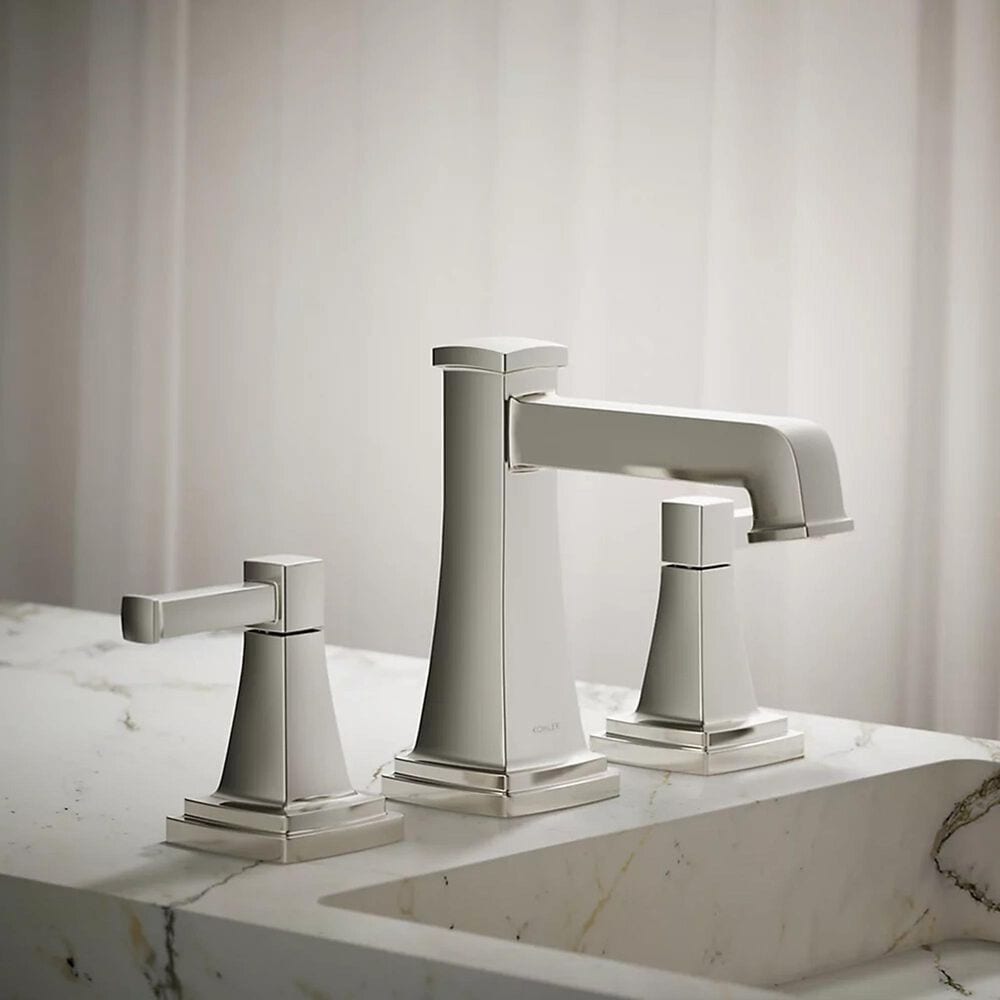 Kohler Riff Widespread Bathroom Sink Faucet in Vibrant Polished Nickel, , large