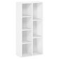 HOMLUX 7-Cube Reversible Open Shelf Storage Bookshelf in White, , large