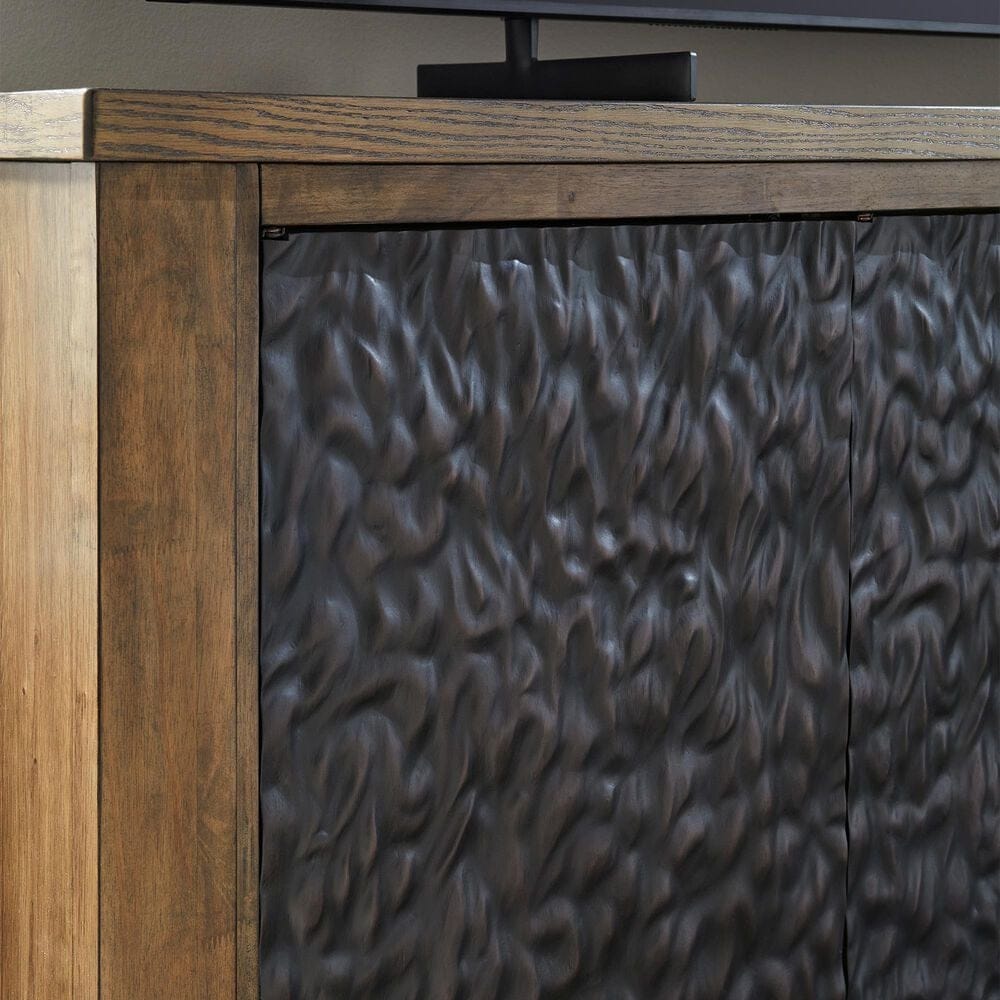 Ashley Rosswain 80&quot; TV Stand in Warm Brown, , large