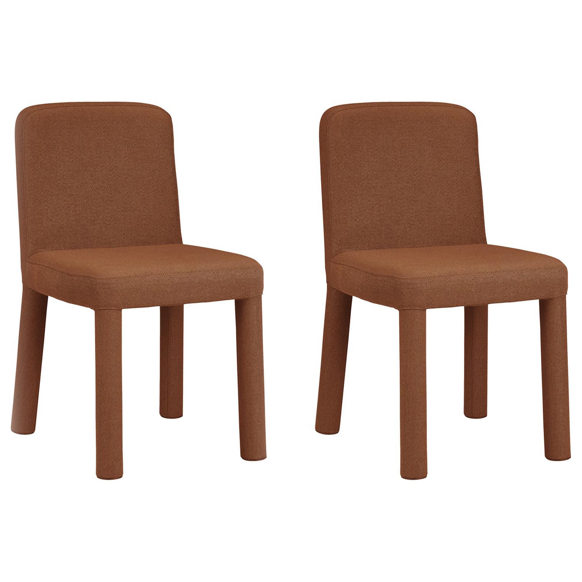 Moe s Home Collection Place Side Chair in Rust Set of 2 NFM