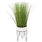 Maple and Jade 25" Artificial Foliage Plant with Black and White Planter in Green, , large