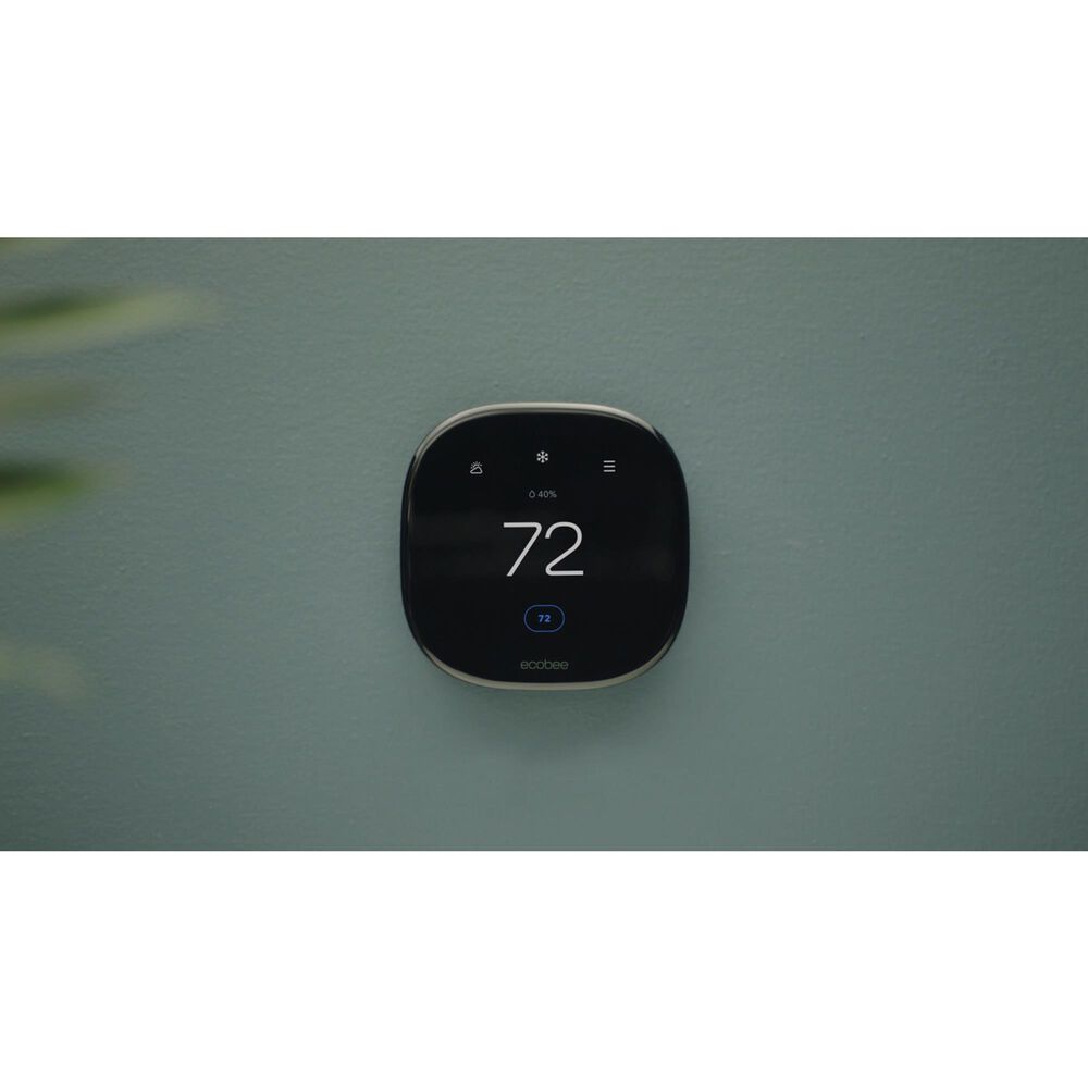 Ecobee Smart Enhanced Programmable Touch Screen Wi-Fi Thermostat in Black, , large