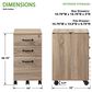 Valor Living Ace 3-Drawer Mobile File in River Oak, , large
