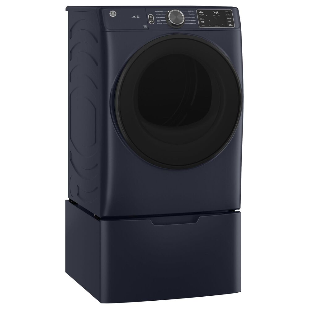 GE Appliances 7.8 Cu. Ft. Smart Front Load Gas Dryer with Sanitize Cycle in Sapphire Blue, , large
