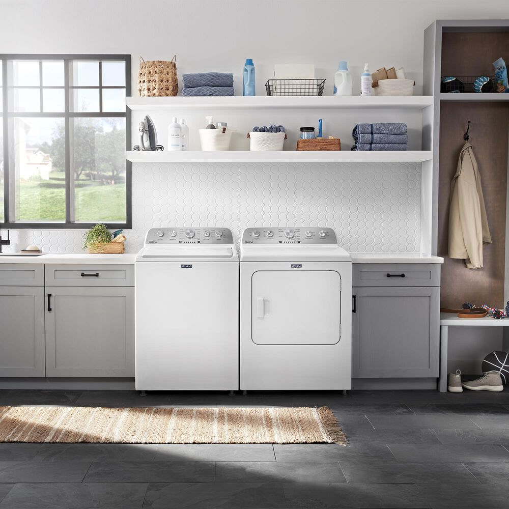 Maytag 7 Cu. Ft. Top Load Electric Dryer with Extra Power in White, , large