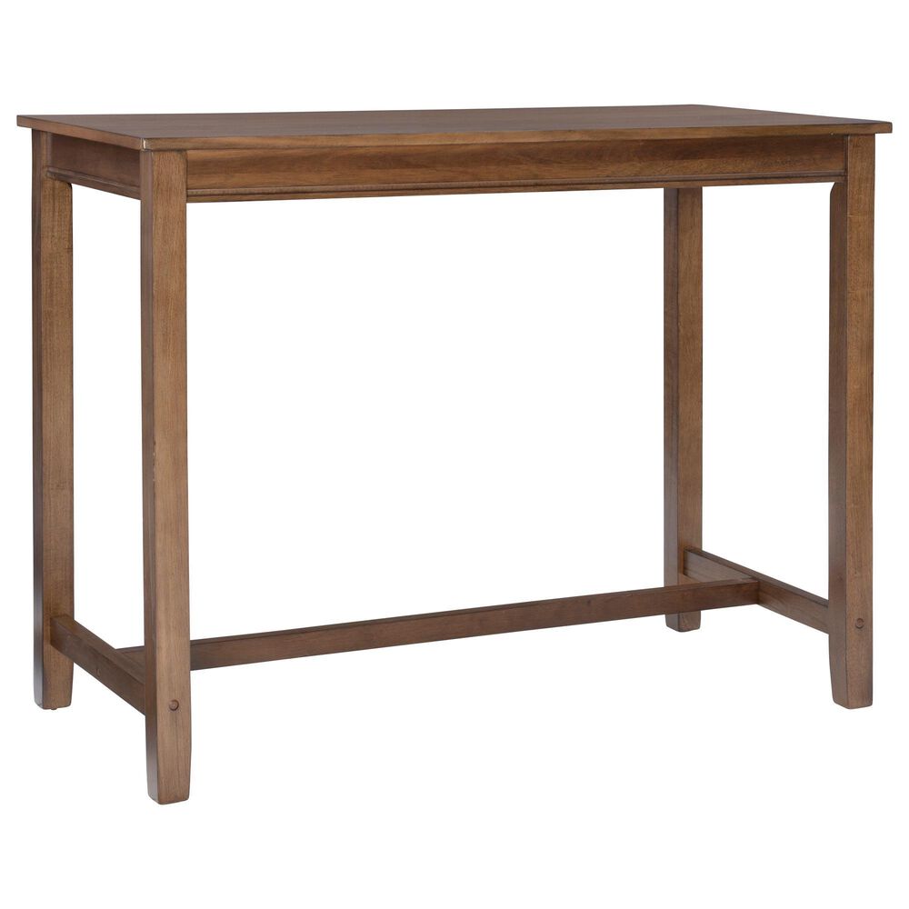 Linon Home Decor Claridge Counter Height Pub Table in Rustic Brown - Table Only, , large