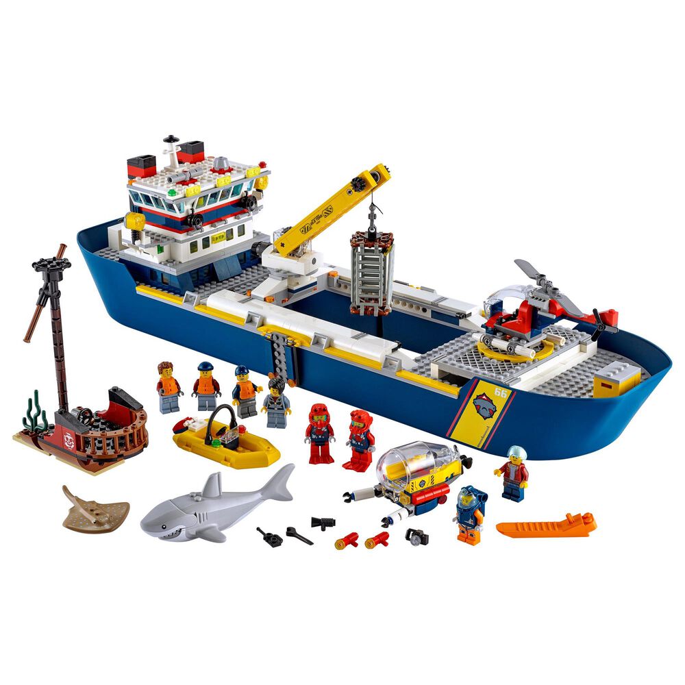 LEGO City Ocean Exploration Ship Building Set, , large
