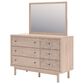 Ashley Arloster 6-Drawer Dresser and Mirror in Tan, , large