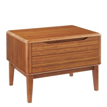 Natural Bamboo Furnishings 1-Drawer Nightstand in Amber, , large