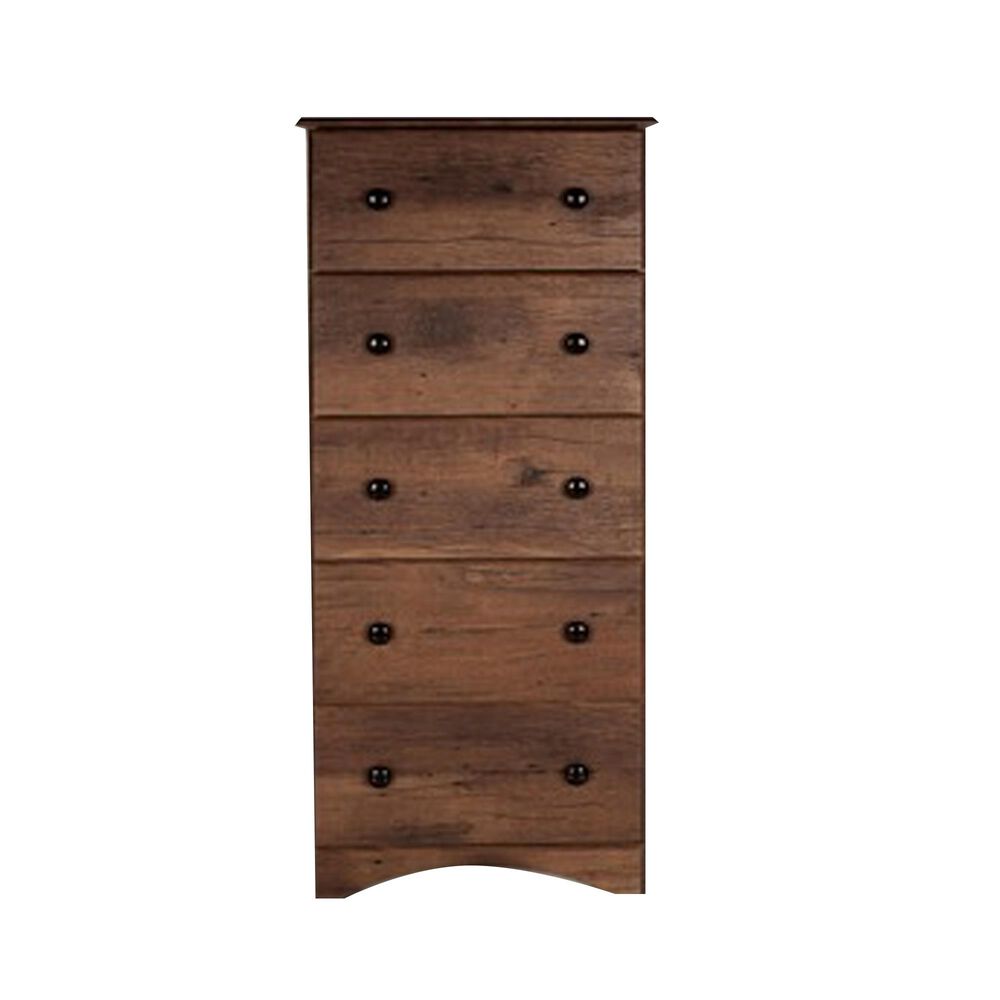 Lemoore Essentials 5 Drawer Chest in Dark Oak, , large