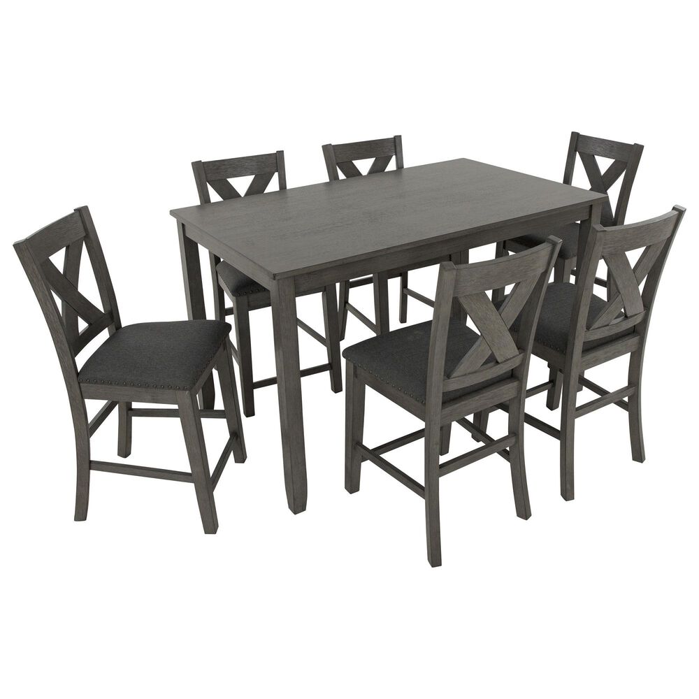 Ashley Caitbrook 7-Piece Counter Height Dining Set in Gray, , large