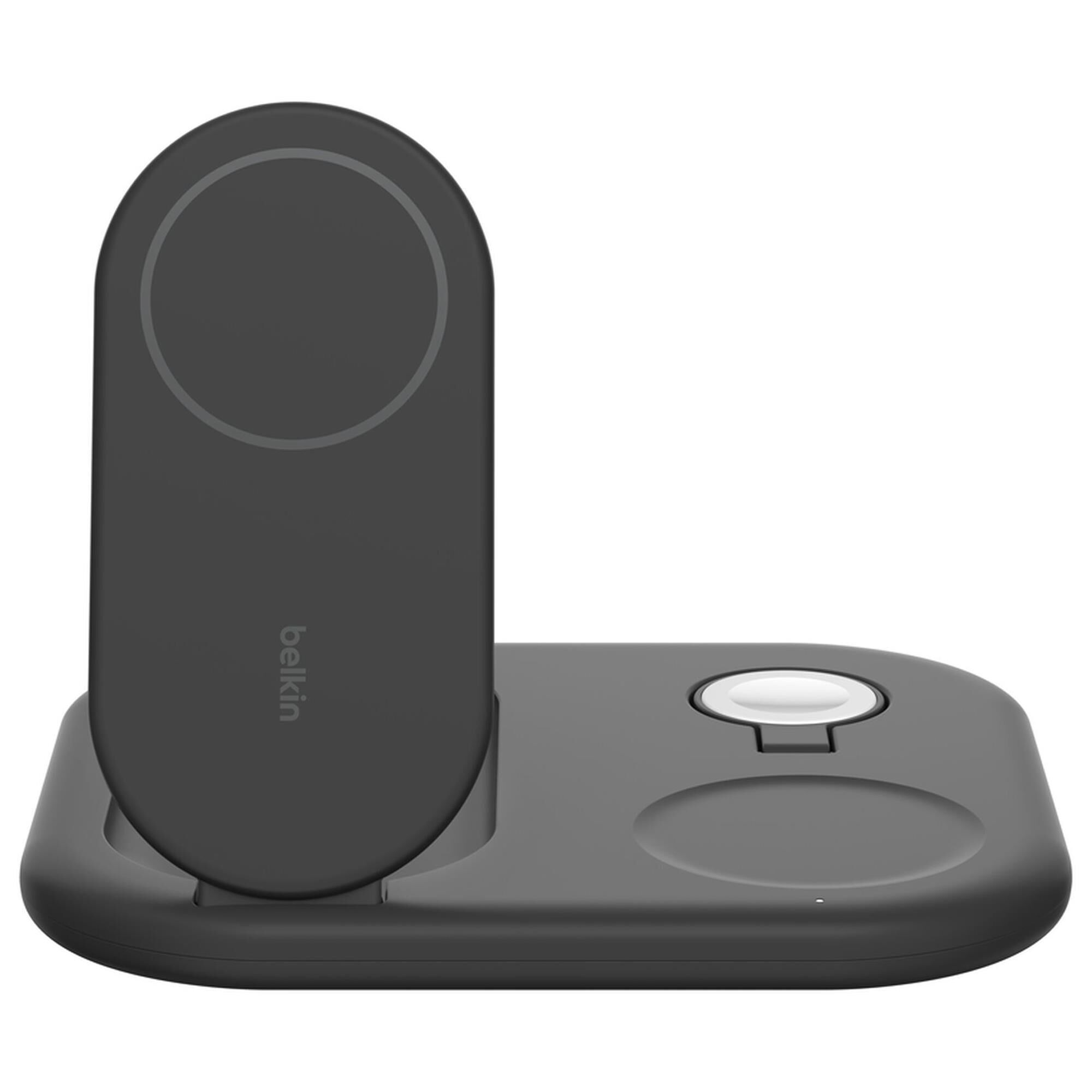 Belkin BoostCharge 3-in-1 Magnetic Foldable Wireless Charger in Black