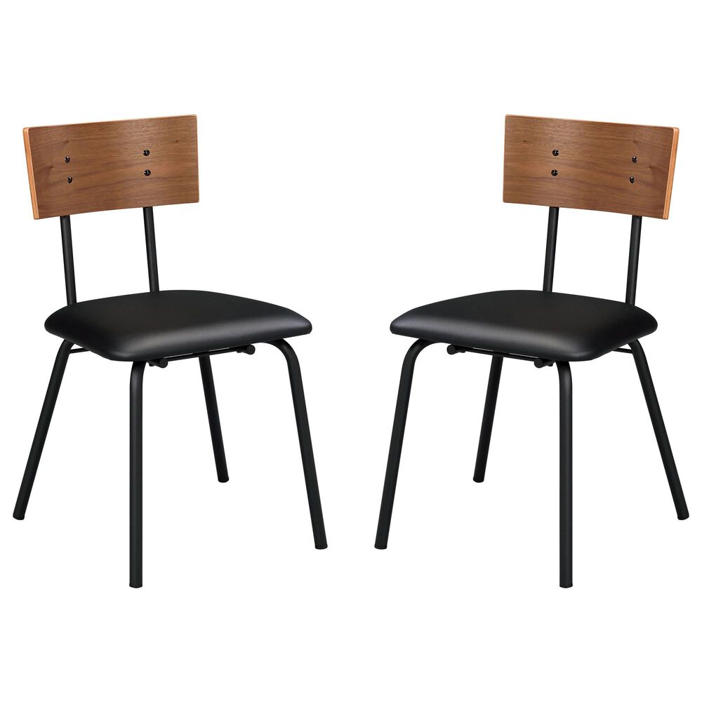 Gunnison Co. Jurgen Side Chair in Black/Walnut (Set of 2), , large