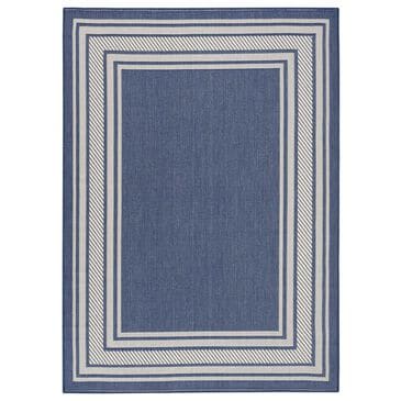Nourison Horizon HOZ03 Navy 8" x 10" Indoor/Outdoor Area Rug, , large