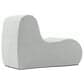 Jaxx Uptown Modern Armless Accent Chair in Boucle Silver, , large