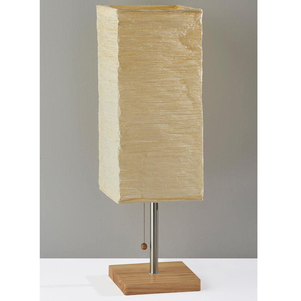 Adesso Dune Table Lamp in Natural and Brushed Steel, , large