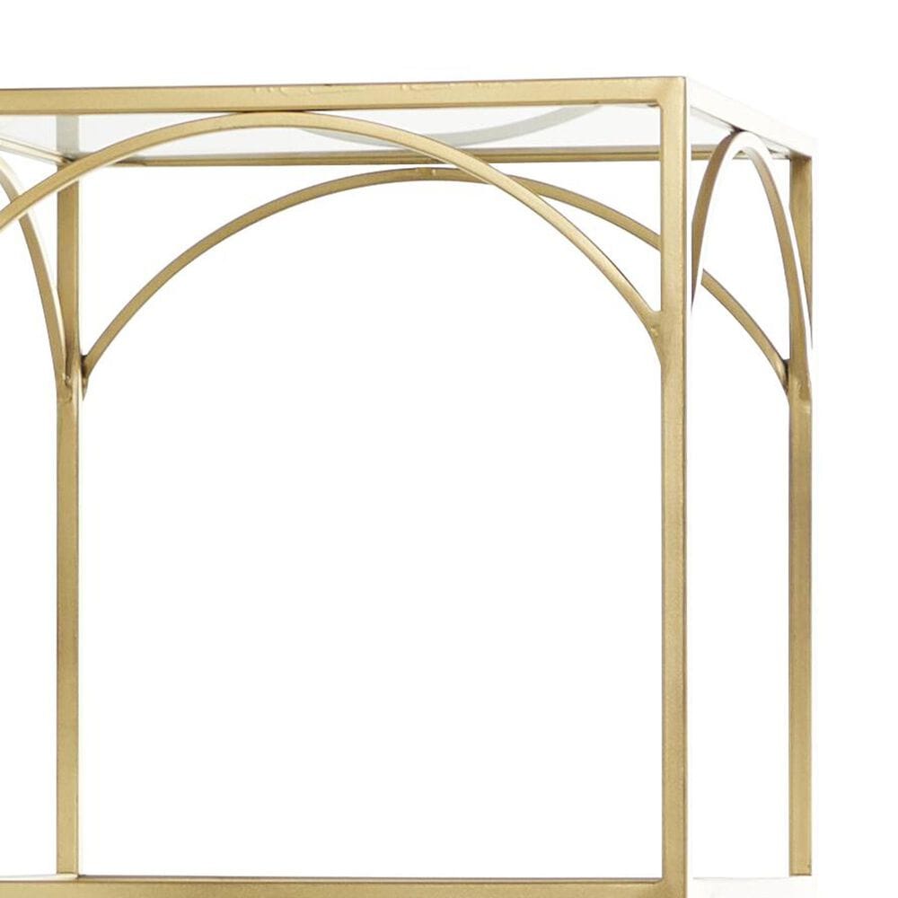 Maple and Jade 4-Shelf Storage Shelving Unit in Satin Gold and Clear, , large