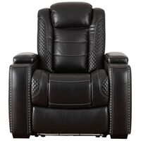 Signature Design by Ashley Party Time Power Recliner with Power Headrest in Midnight
