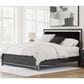 Ashley Zuraleus King Upholstered Panel Bed in Matte Black and Chrome, , large
