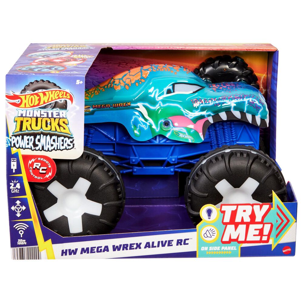 Mattel Monster Trucks Mega-Wrex Alive Remote-Control Vehicle in Multicolor, , large