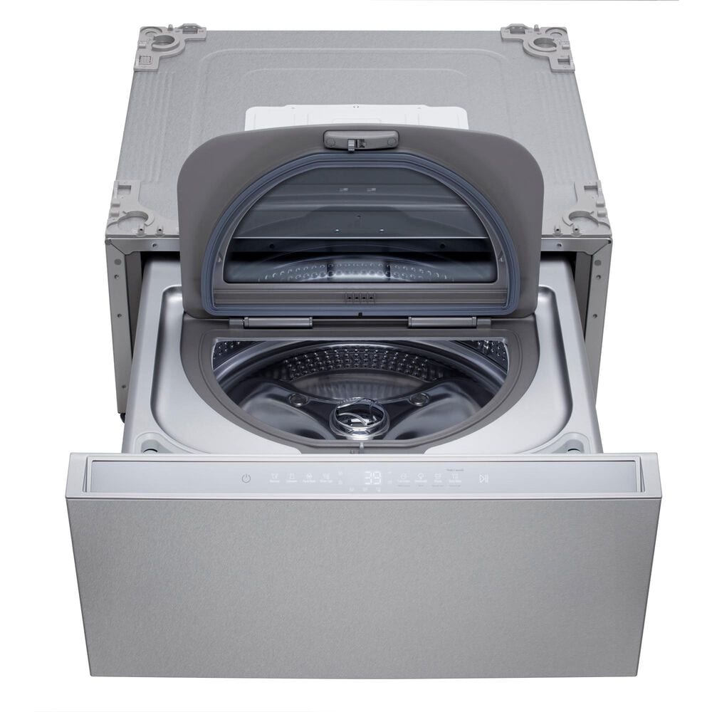 LG 29&quot; 1.0 Cu. Ft. SideKick Pedestal Washer in Brushed Platinum Steel, , large