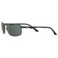 Rayban Glasses Sunglasses with Green Lenses in Polished Black, , large
