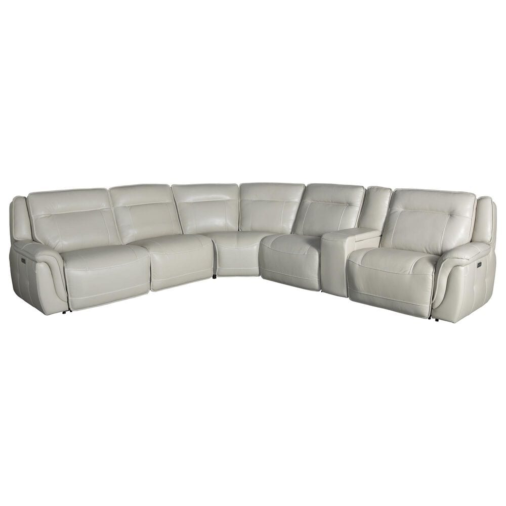 Simon Li 6-Piece Leather Power Reclining Sectional, , large
