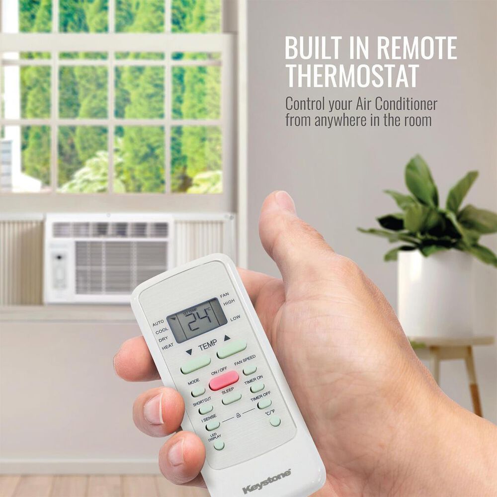 Keystone 10000 BTU Window-Mounted Air Conditioner with Follow Me LCD Remote  Control in White