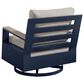 Ashley East Beach Patio Swivel Glider Chair with Cushion in Navy Blue and Driftwood, , large