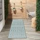 Nourison Positano Southwestern Aqua 2" x 6" Indoor/Outdoor Runner, , large