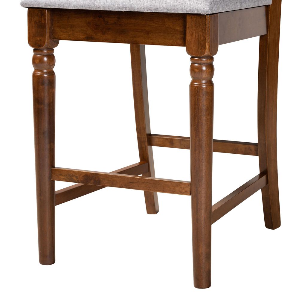 Baxton Studio Ramiro Counter Stool in Walnut Brown (Set of 2), , large