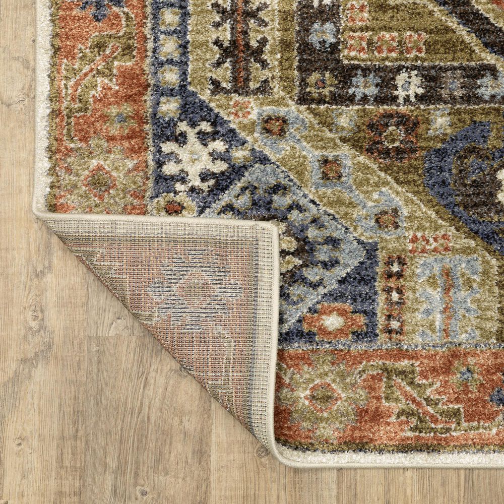 ROW by Oriental Weavers Gemma Rust and Blue 2'3" x 7' Runner, , large