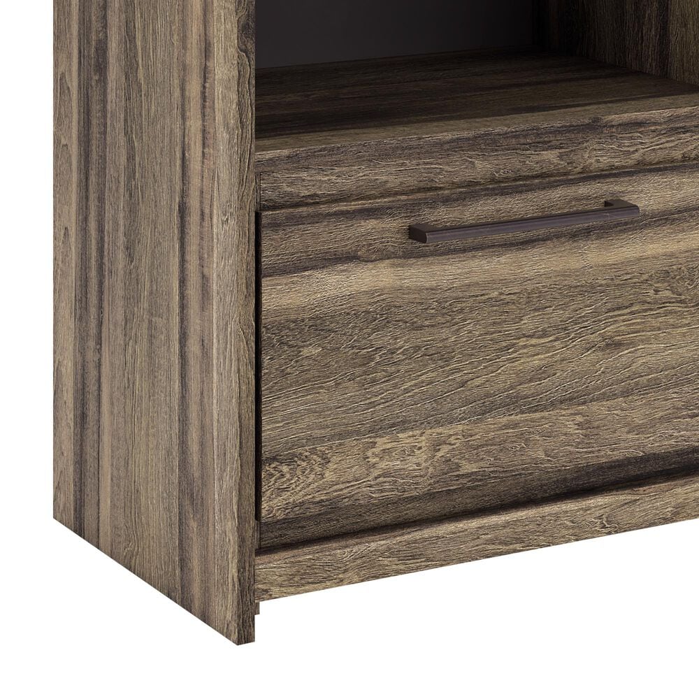 Ashley Elbrim 1-Drawer Nightstand in Brown with USB Port, , large