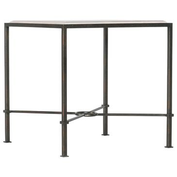 Hooker Furniture Square End Table in Dark Charcoal and Creamy Beige, , large