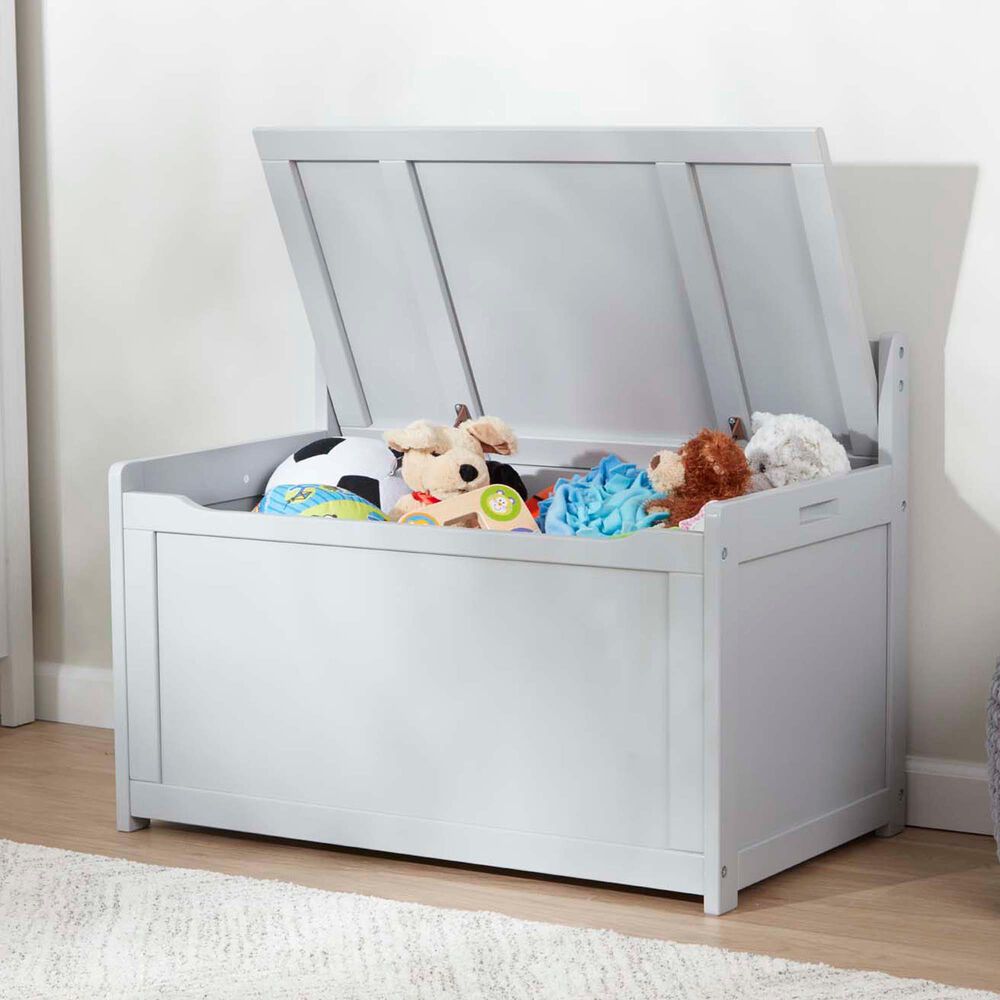 Melissa & Doug Wooden Toy Chest in Gray, , large
