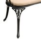 Hearth and Haven Outdoor Tulip Garden Bench with Brown Cushion in Black, , large