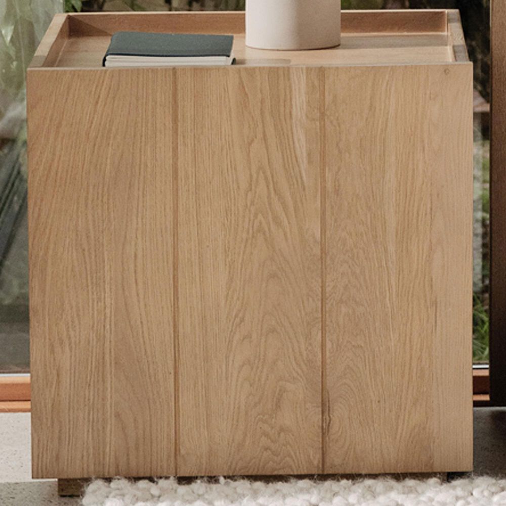Moe&#39;s Home Collection Plank 2 Shelves Nightstand in Natural, , large