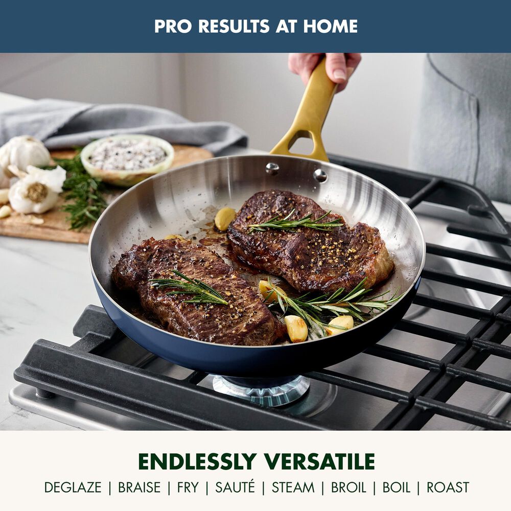 Green Pan Reserve Pro 8" Uncoated Open Frypan in Twilight, , large