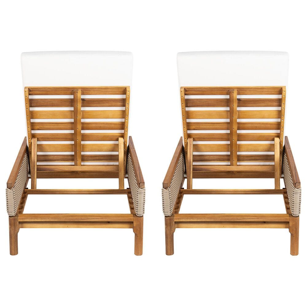 Hearth and Haven Outdoor Chaise Lounge in Beige (Set of 2), , large