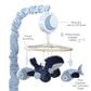 Lambs & Ivy Bubbles and Squirt Musical Baby Crib Mobile in Blue, , large