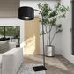 Maple and Jade Industrial Floor Lamp in Black, , large