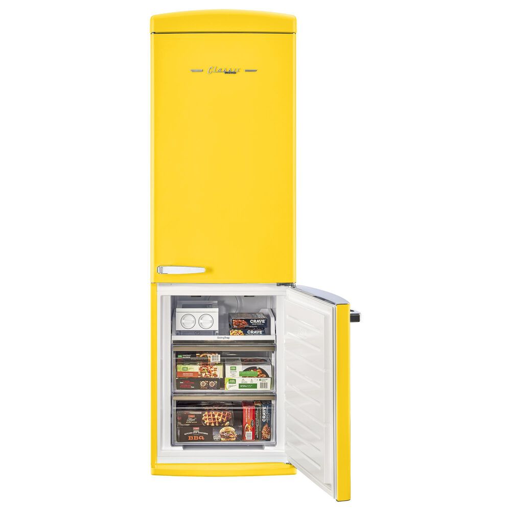 Unique Appliances Classic Retro 12 Cu. Ft. Bottom Freezer Regfrigerator In Canary Yellow, , large