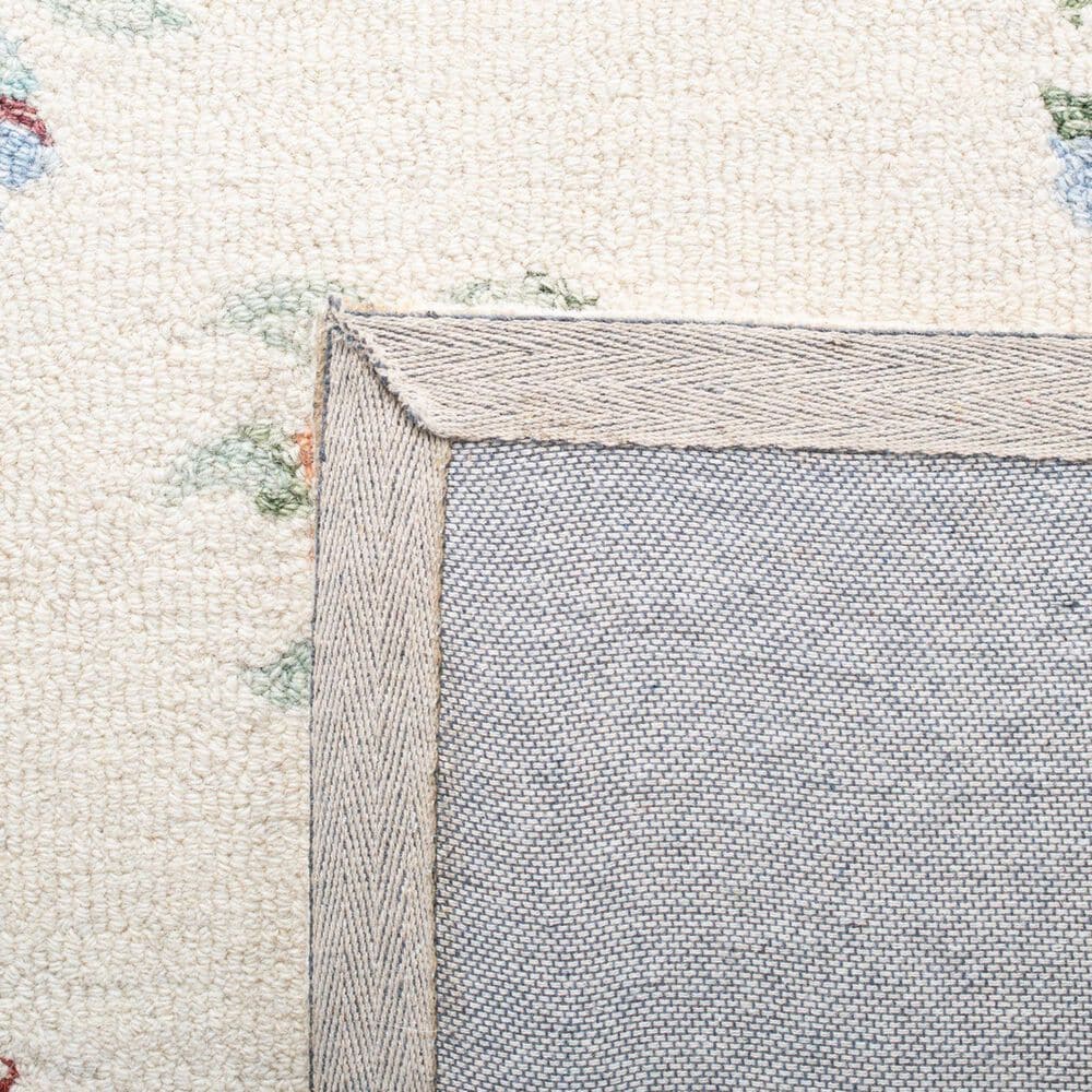 Safavieh Micro-Loop MLP376A 5&#39; Square Ivory and Gray Area Rug, , large