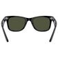 Rayban Glasses Original Wayfarer Classic Sunglasses with G-15 Green Lenses in Polished Black, , large
